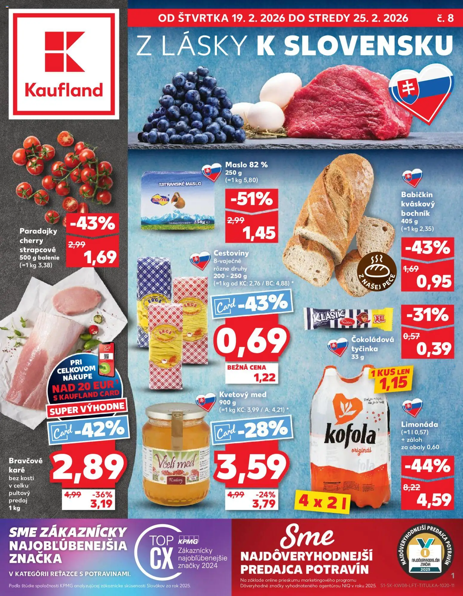 Kaufland SK Akciós újság - 1oldal - érvényes 2026.02.19.-tól