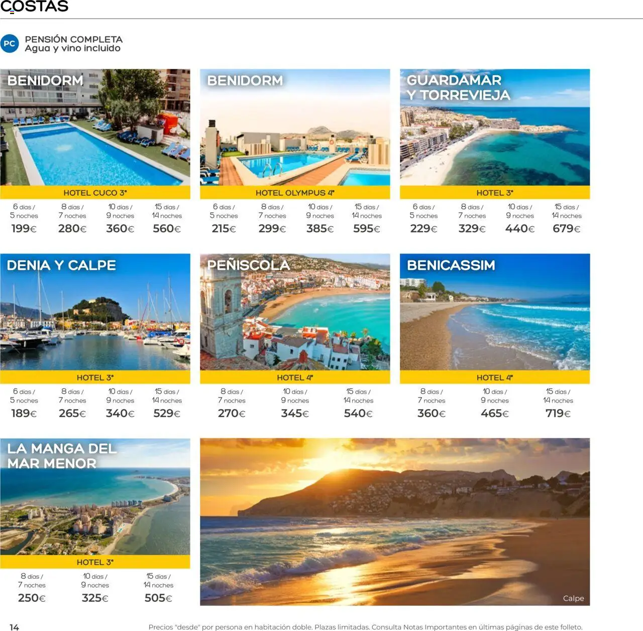 Viajes El Corte Inglés - Club de Vacaciones - Vacaciones Económicas Personalizado - Página de 14 - Válido desde 01/09/2025