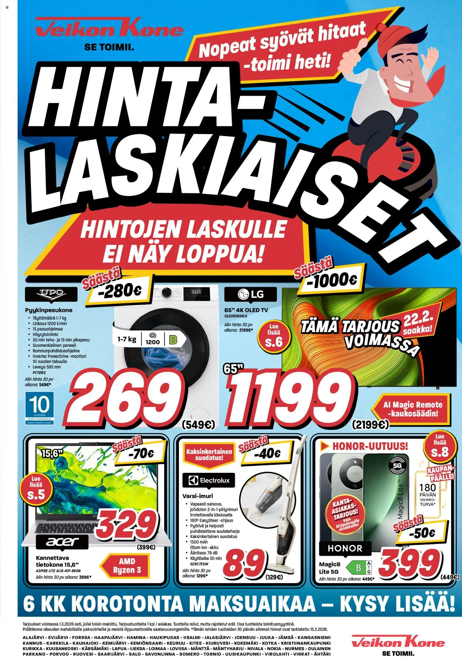 Veikon Kone tarjoukset - sivu 1- voimassa alkaen 16/02/2026