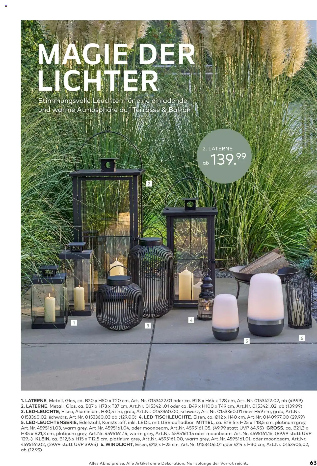 Porta! - Outdoor - Gartenmöbelkatalog 2025 - Seite 63 - gültig ab 02.03.2025
