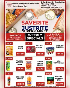 Preview Saverite Specials valid from 29/12/2025