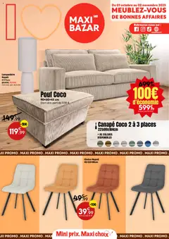 Aperçu Maxi Bazar - Catalogue mobilier Maxi Bazar valable à partir du 01/10/2025