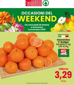 Anteprima Interspar Occasioni del Weekend catalogo valida dal 29/10/2025