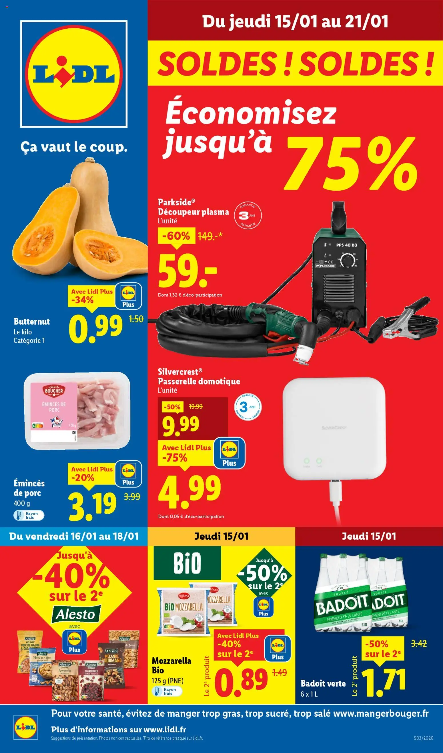 LIDL catalogue semaine 3 - page 1 - valable à partir du 15/01/2026