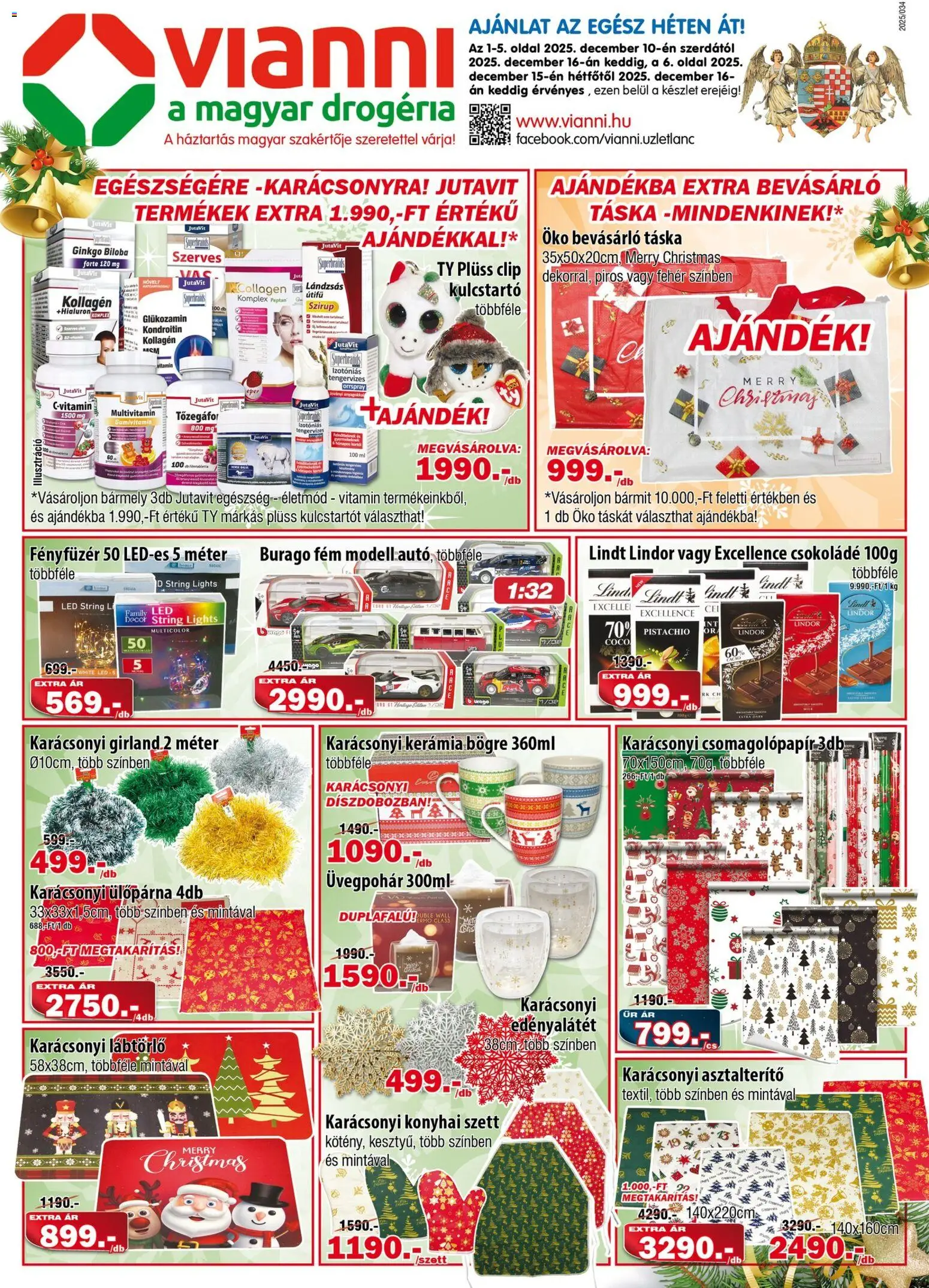 Vianni Akciós újság - 1oldal - érvényes 2025.12.10.-tól