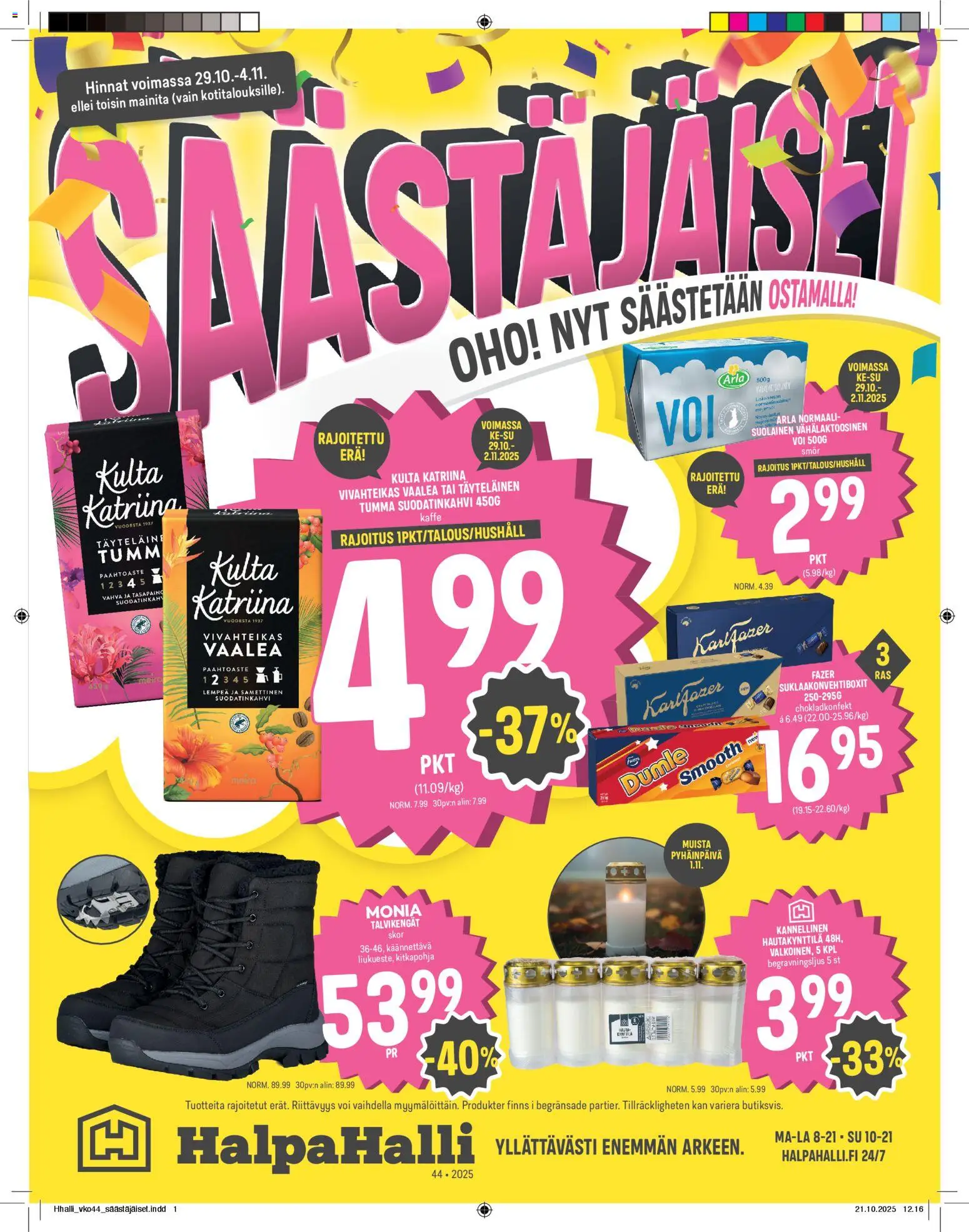 Halpa Halli tarjoukset - sivu 1- voimassa alkaen 29/10/2025