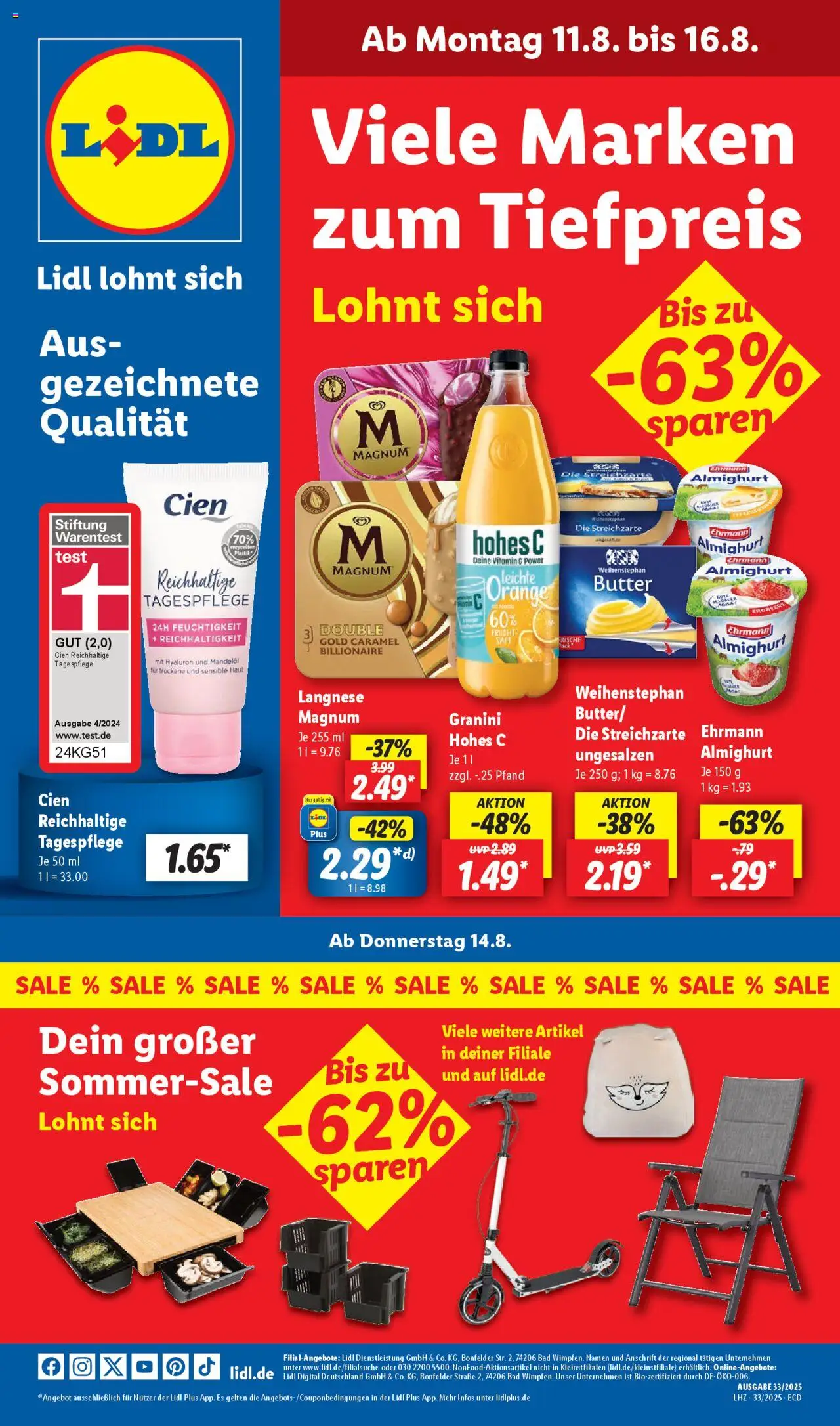 Lidl Prospekt 	 - Seite 1 - gültig ab 11.08.2025