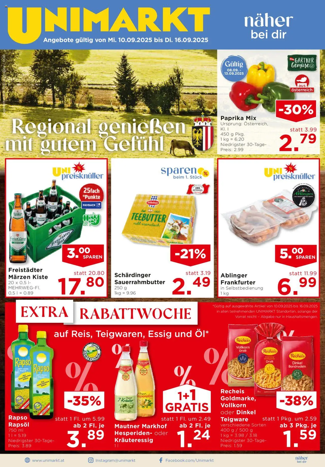 Unimarkt Mühlviertel - Seite 1- gültig ab 10.09.2025