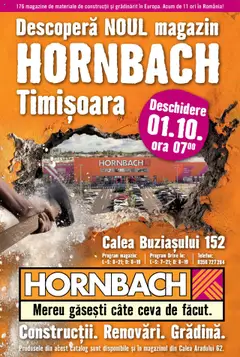 Hornbach catalog - Timișoara valabil de la 01.10.2025