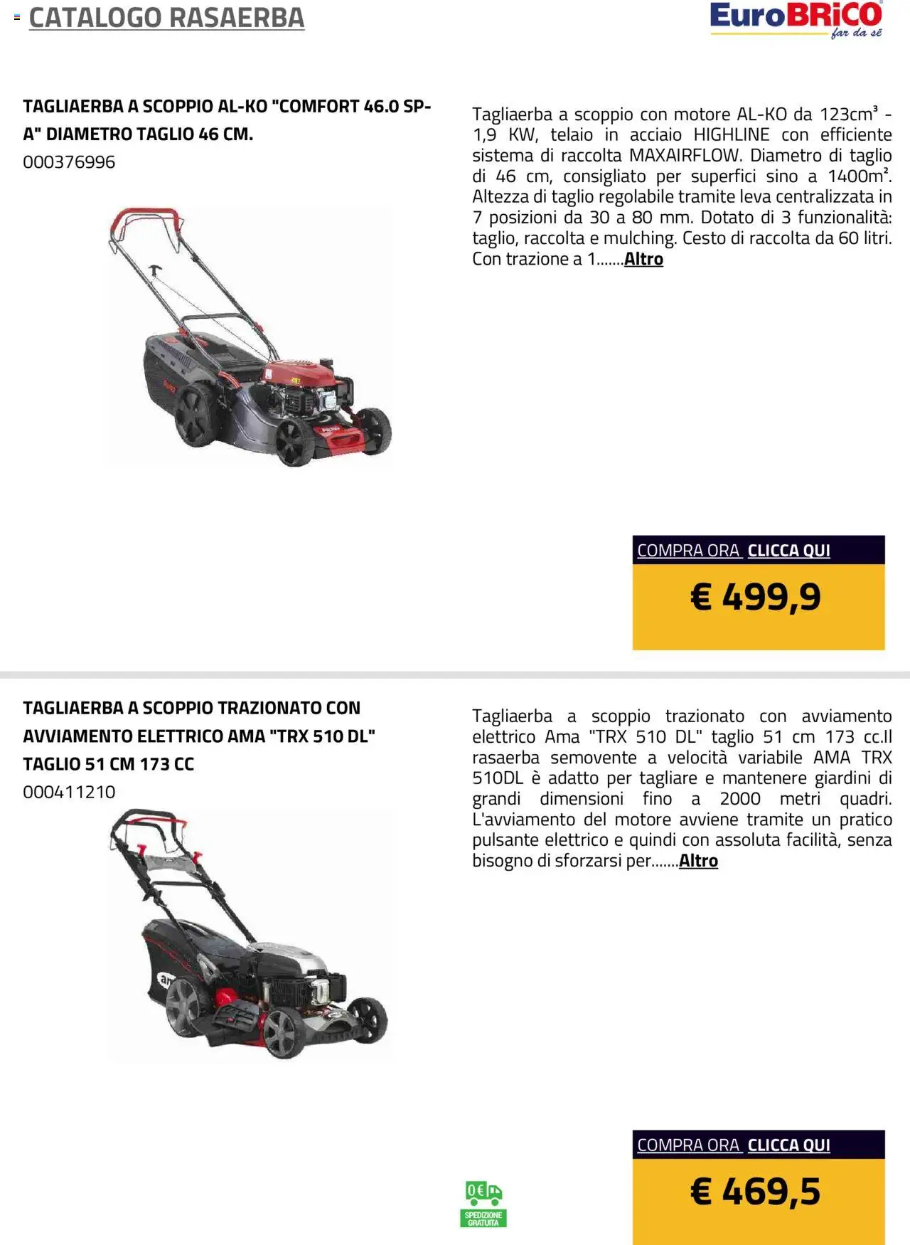 Eurobrico Rasaerba catalogo - pagina 10 - valido dal 23/07/2025