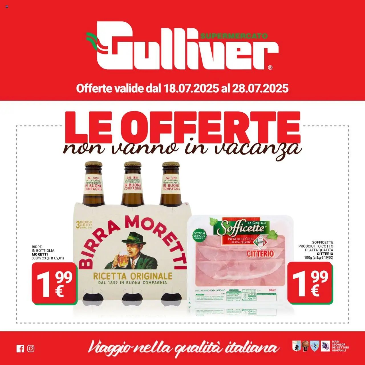 Volantino Gulliver	 - pagina 1 - valido dal 18/07/2025