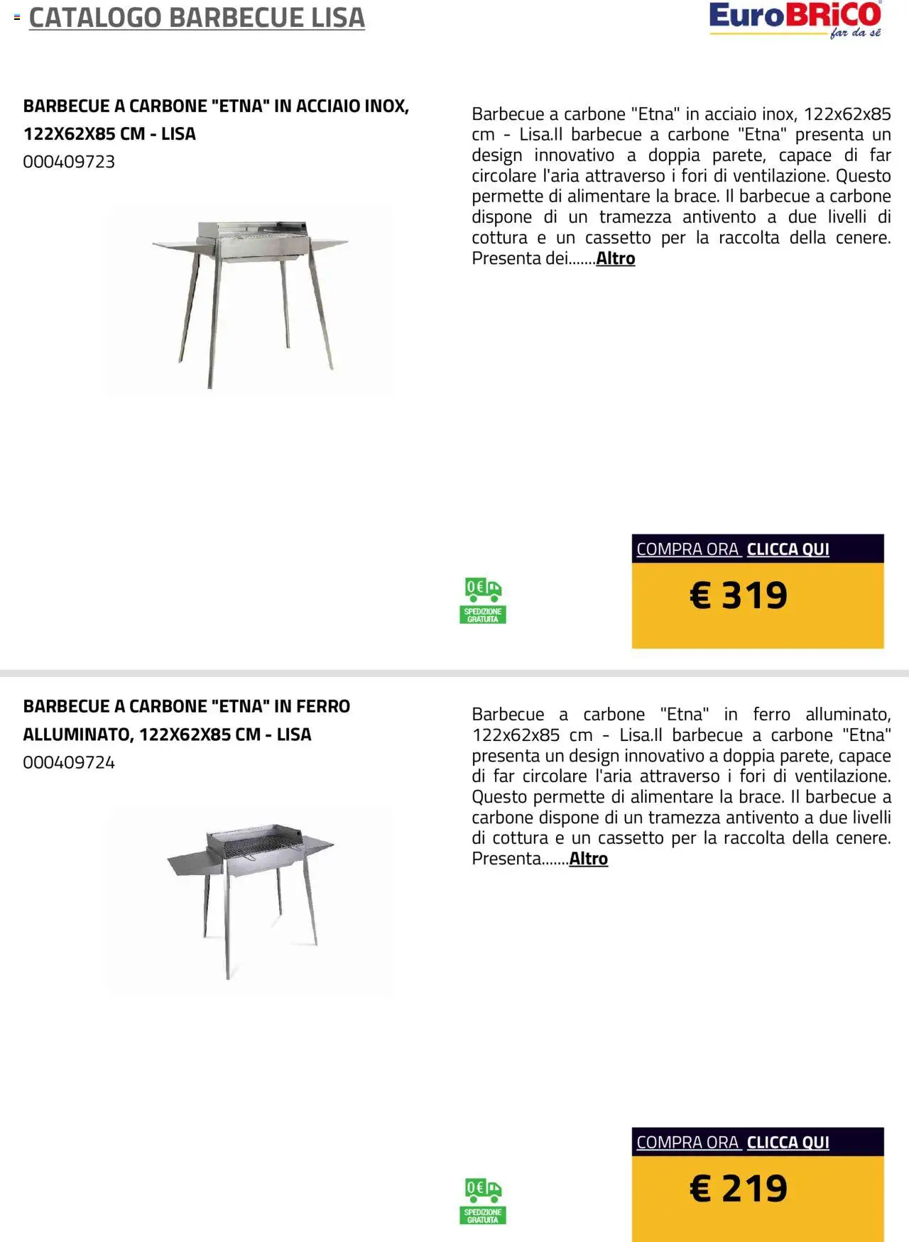 Eurobrico Barbecue Lisa catalogo - pagina 2 - valido dal 23/07/2025