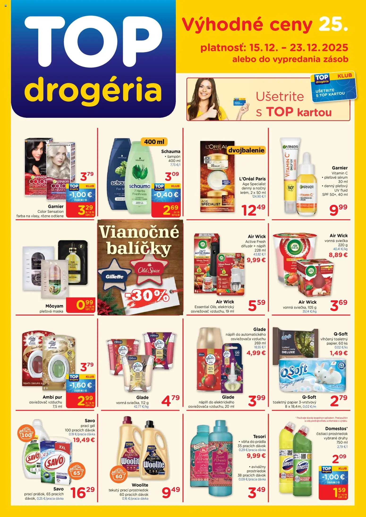 TOP Drogéria leták - strana 1- platný od 15.12.2025