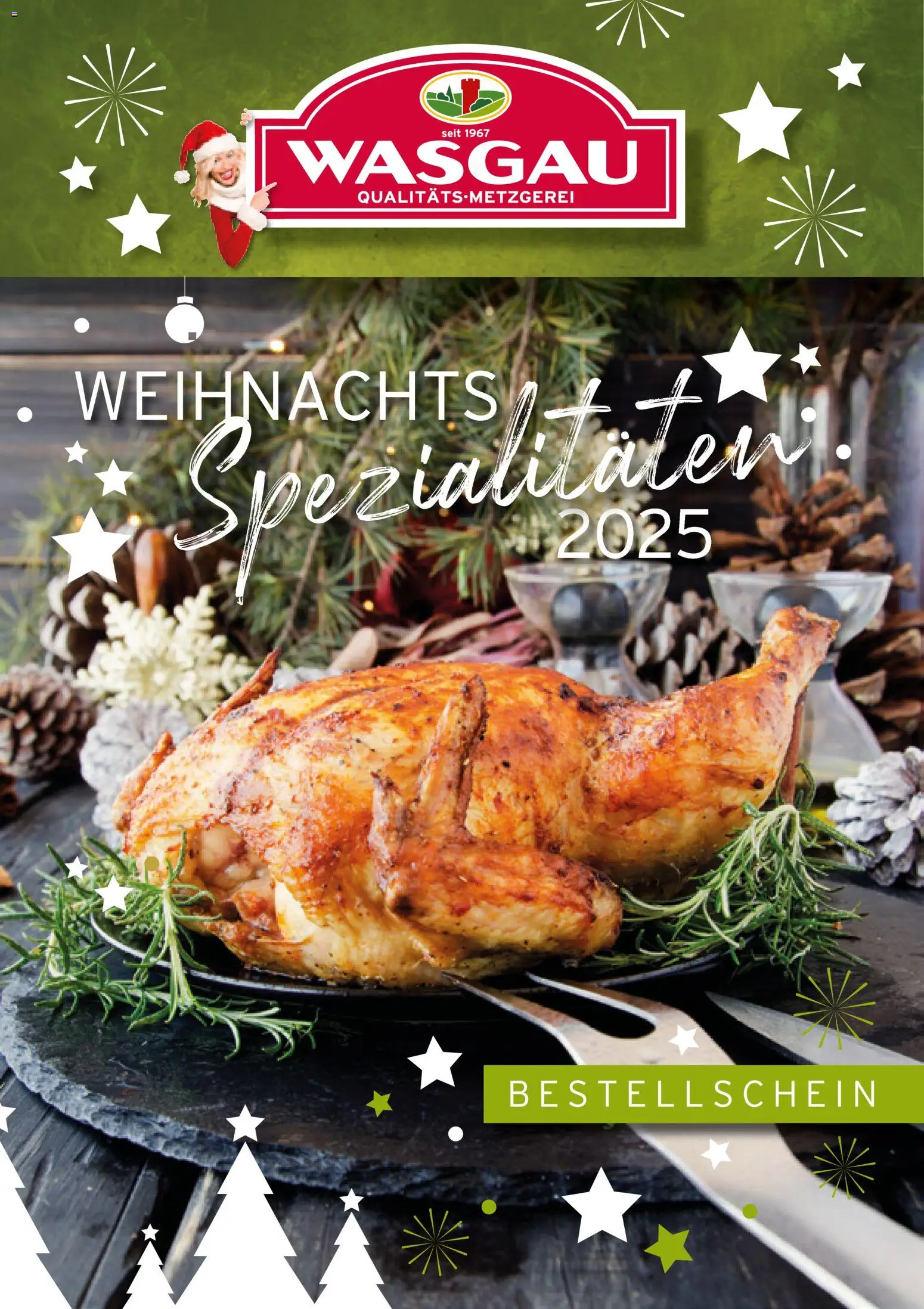 Wasgau Bestellschein Metzgerei - Seite 1 - gültig ab 28.11.2025