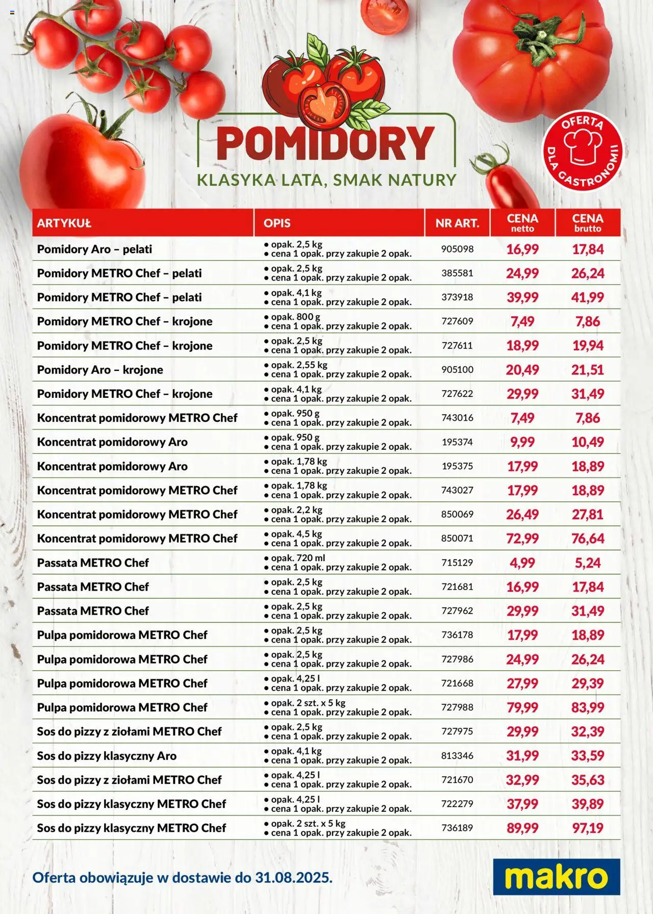 Makro Gazetka - Pomidory w dostawie - strona 1- ważny od 19.07.2025