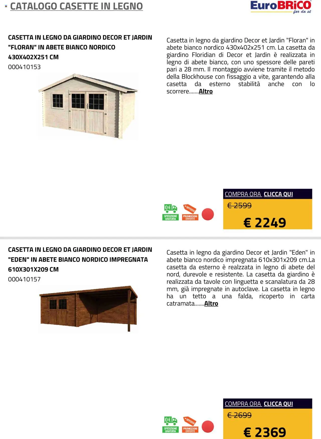 Eurobrico Casette in legno catalogo - pagina 21 - valido dal 23/07/2025