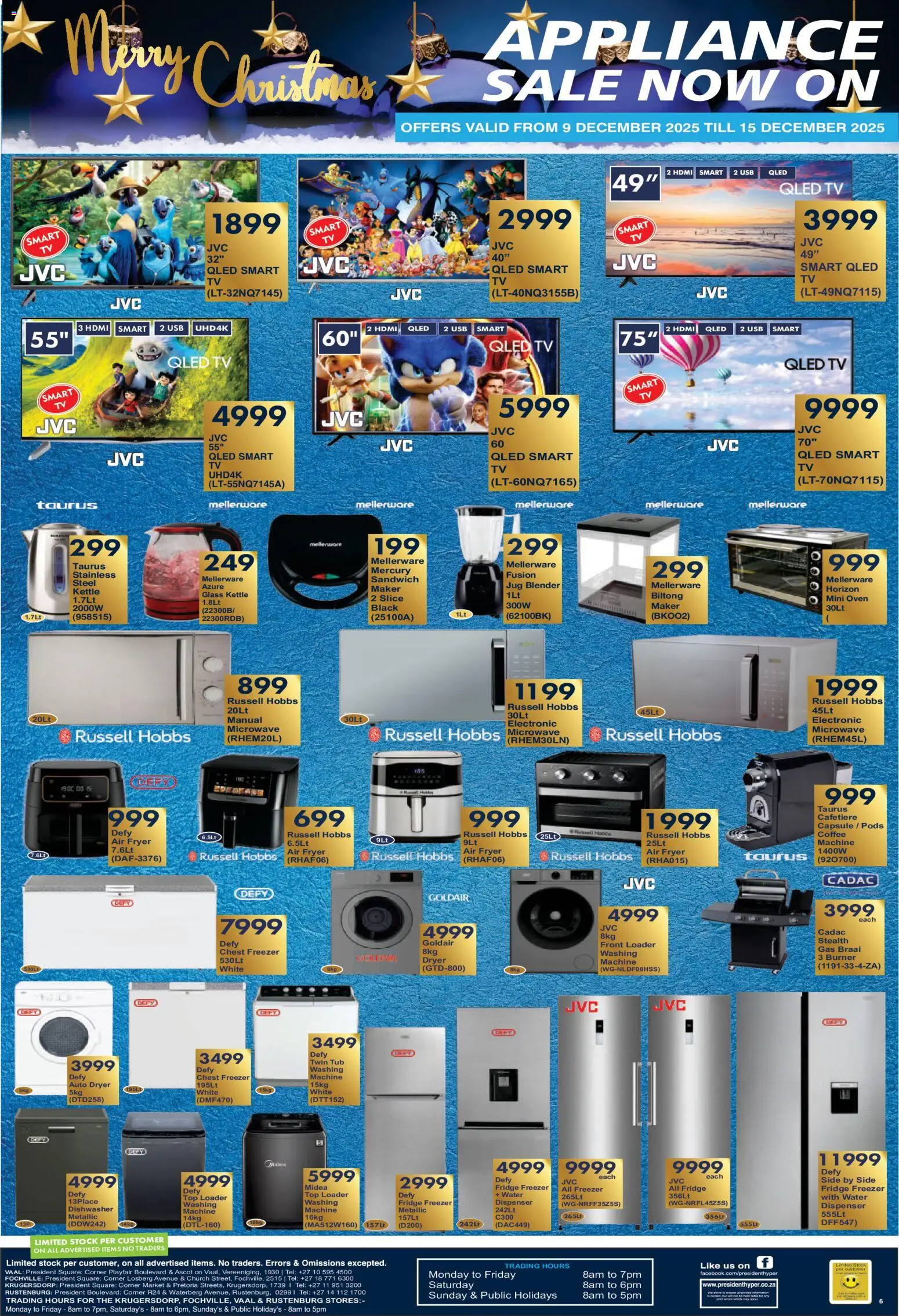 President Hyper - Appliance Sale - page 1- valid from 09/12/2025
