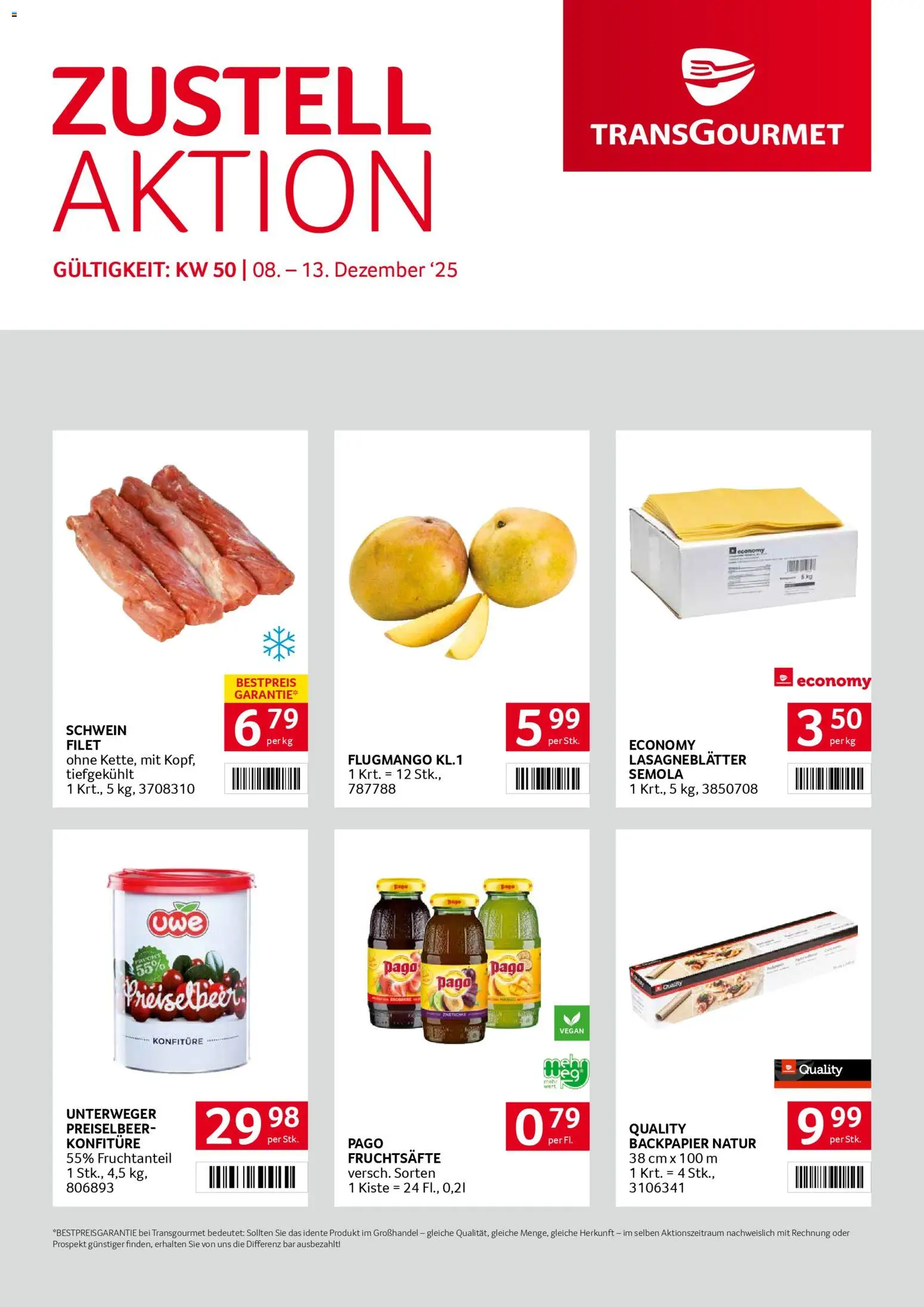 Transgourmet Zustellaktion - Seite 1- gültig ab 08.12.2025