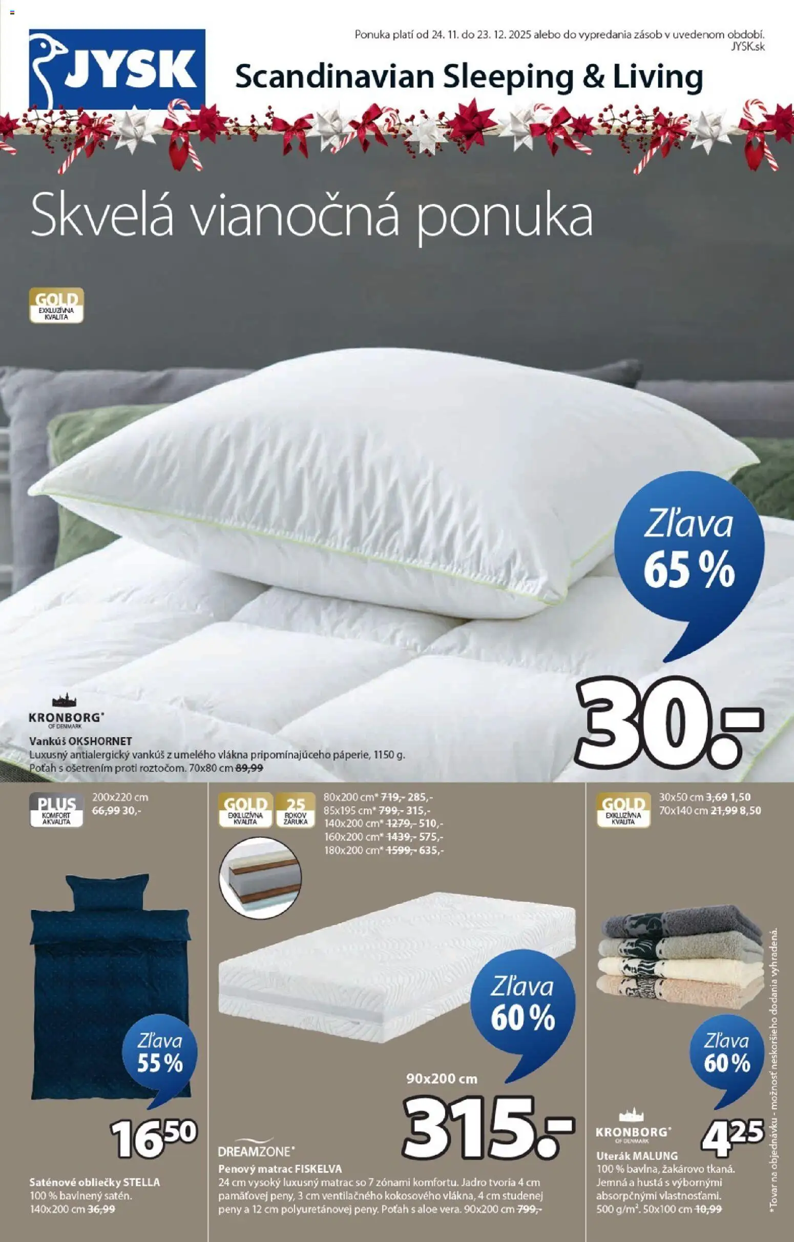 JYSK leták - strana 1- platný od 24.11.2025