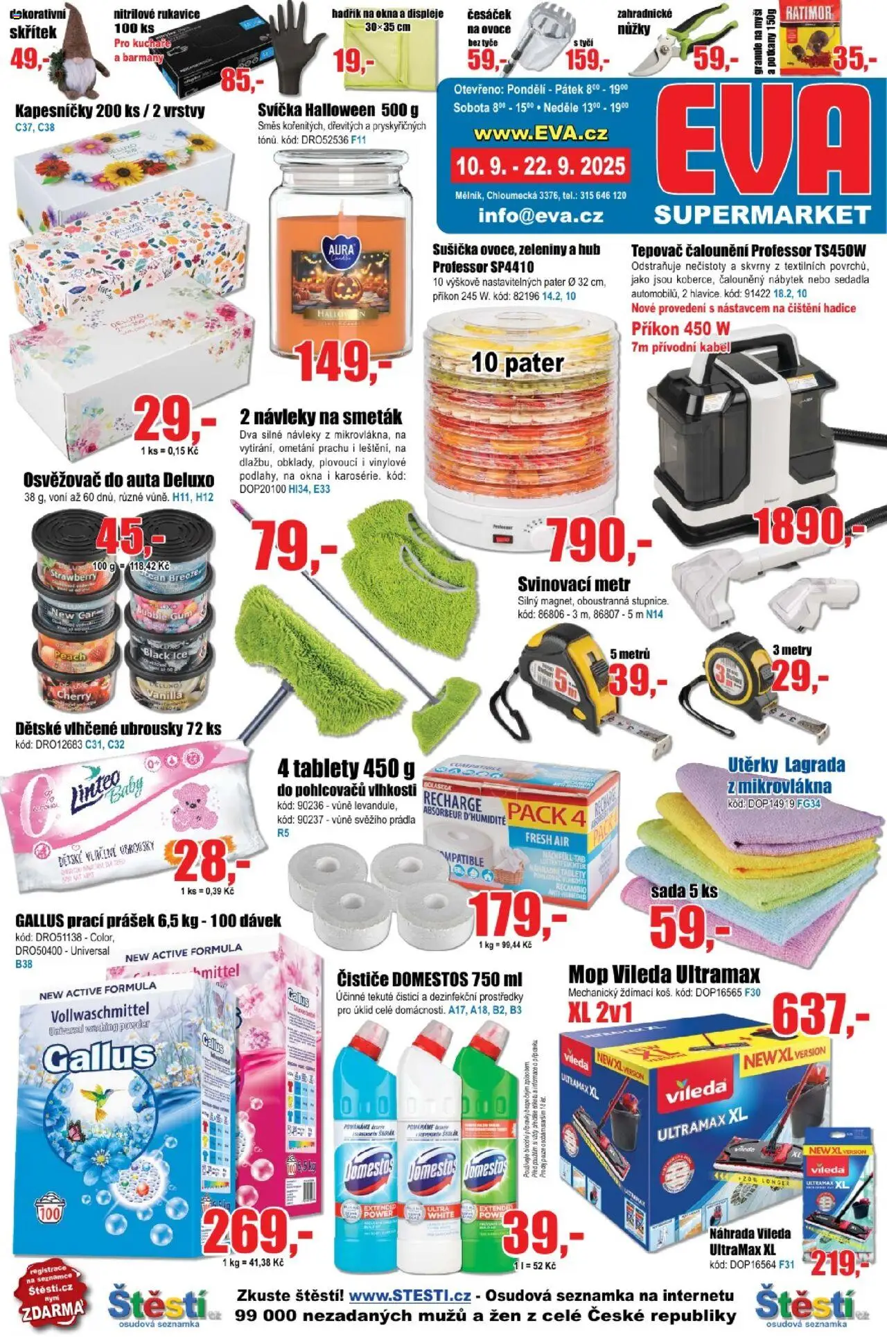 Eva supermarket leták - strana 1- platný od 10.09.2025