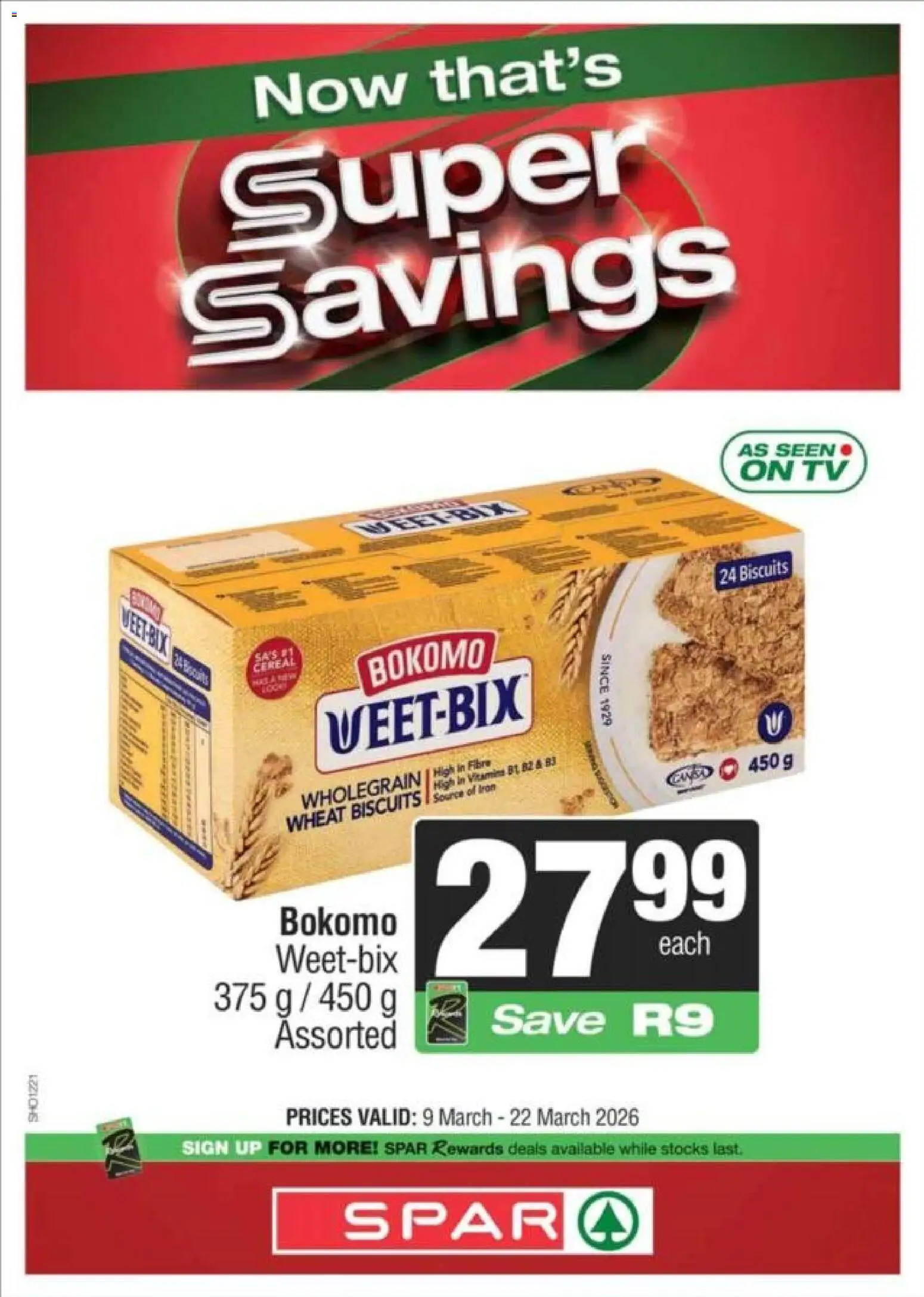 Spar Specials - page 1- valid from 09/03/2026
