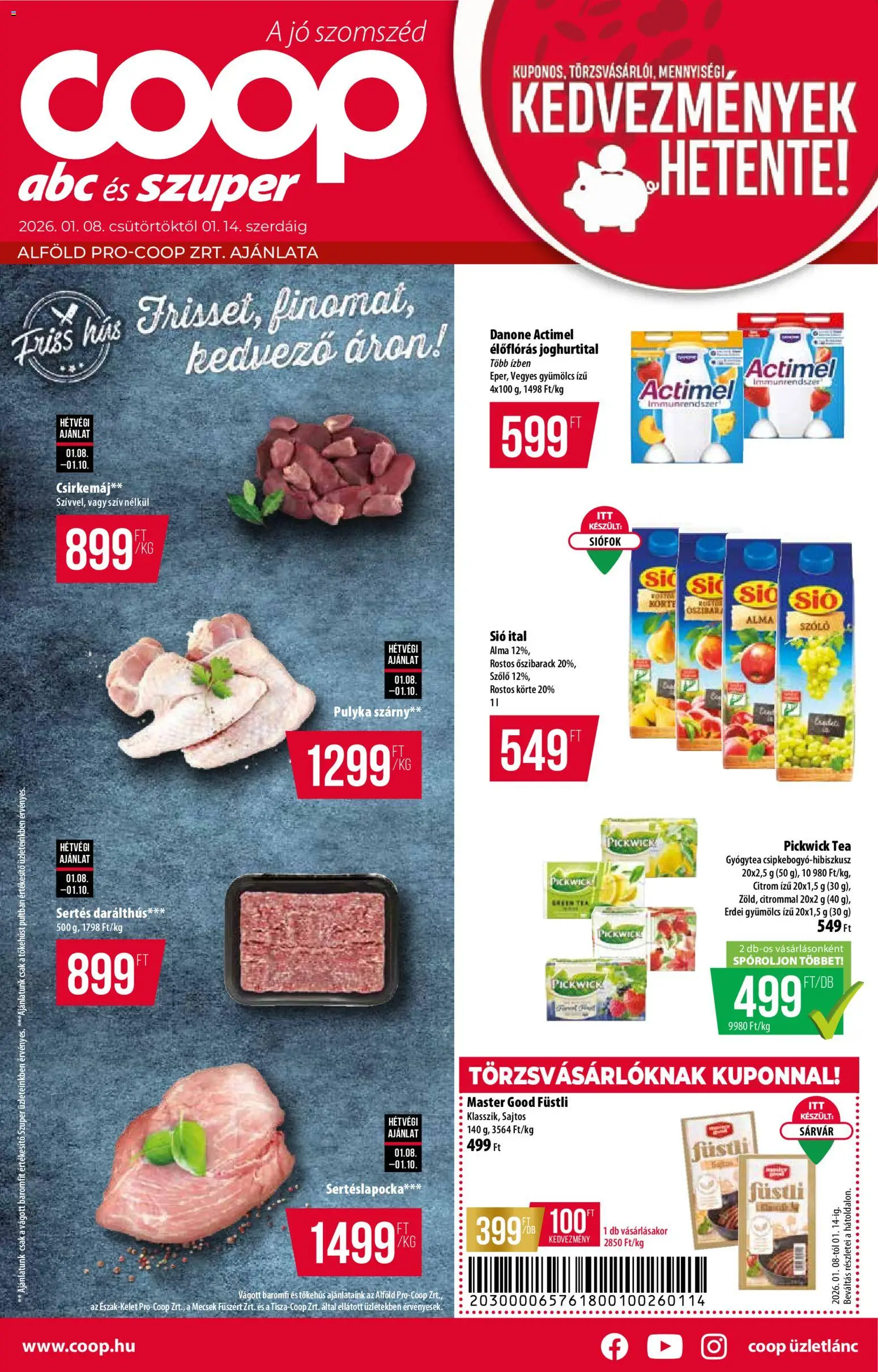 COOP - Abc & szuper / Alföld Pro-Coop Zrt. - 1oldal - érvényes 2026.01.08.-tól