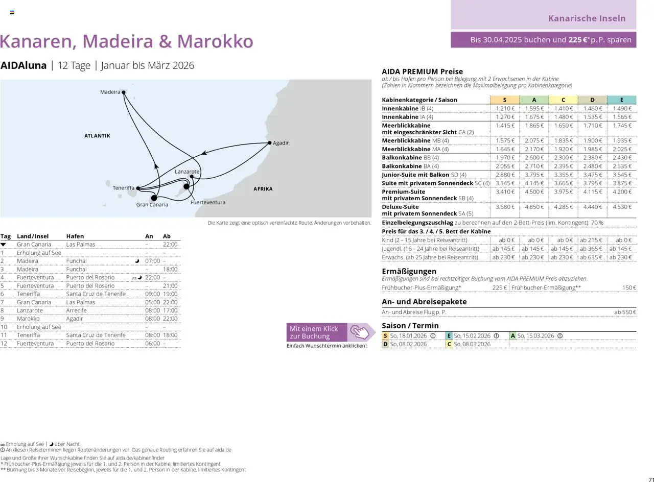 Aida Prospekt Winter 2025/26 - Seite 71 - gültig ab 01.10.2025