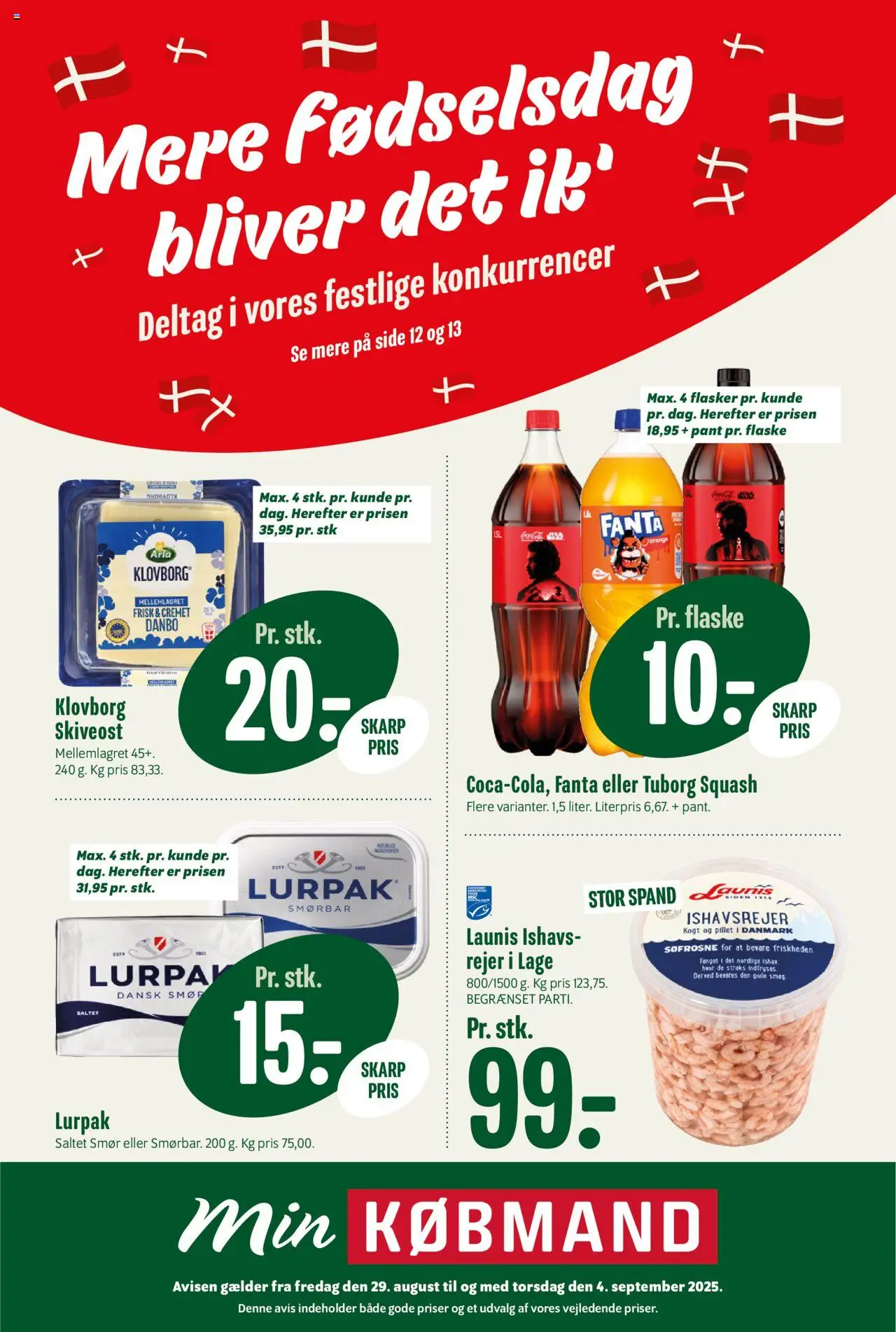 Min Købmand - Tilbudsavis - side 1- gyldig fra 29/08/2025