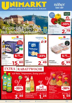 Vorschau Unimarkt Niederösterreich gültig ab 10.09.2025