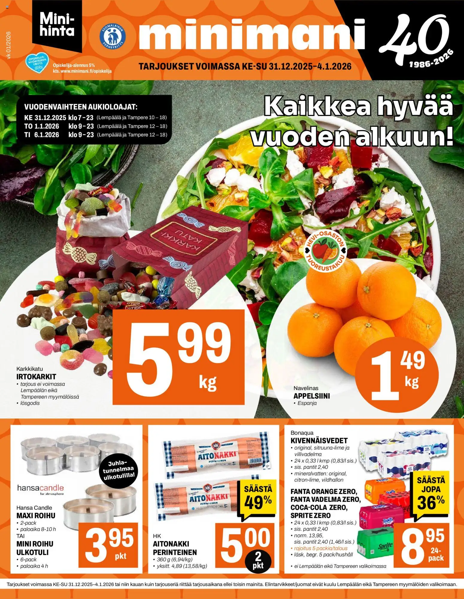 Minimani tarjoukset - sivu 1- voimassa alkaen 31/12/2025