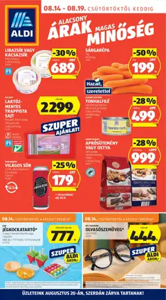 Előnézet Aldi Akciós újság érvényes 2025.08.14.-tól