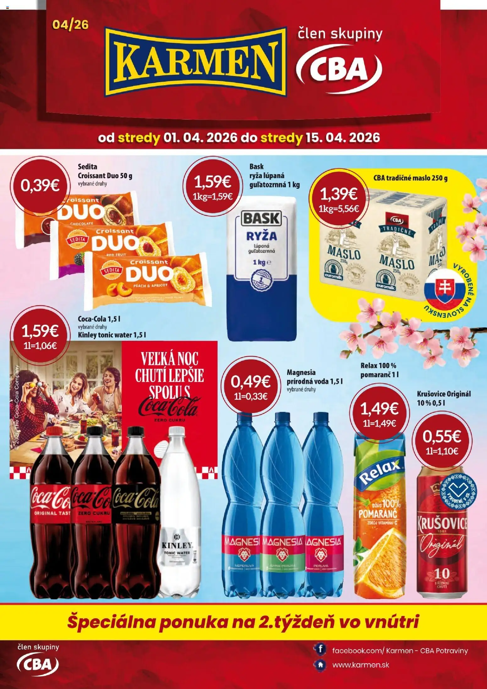 KARMEN CBA leták - strana 1- platný od 01.04.2026
