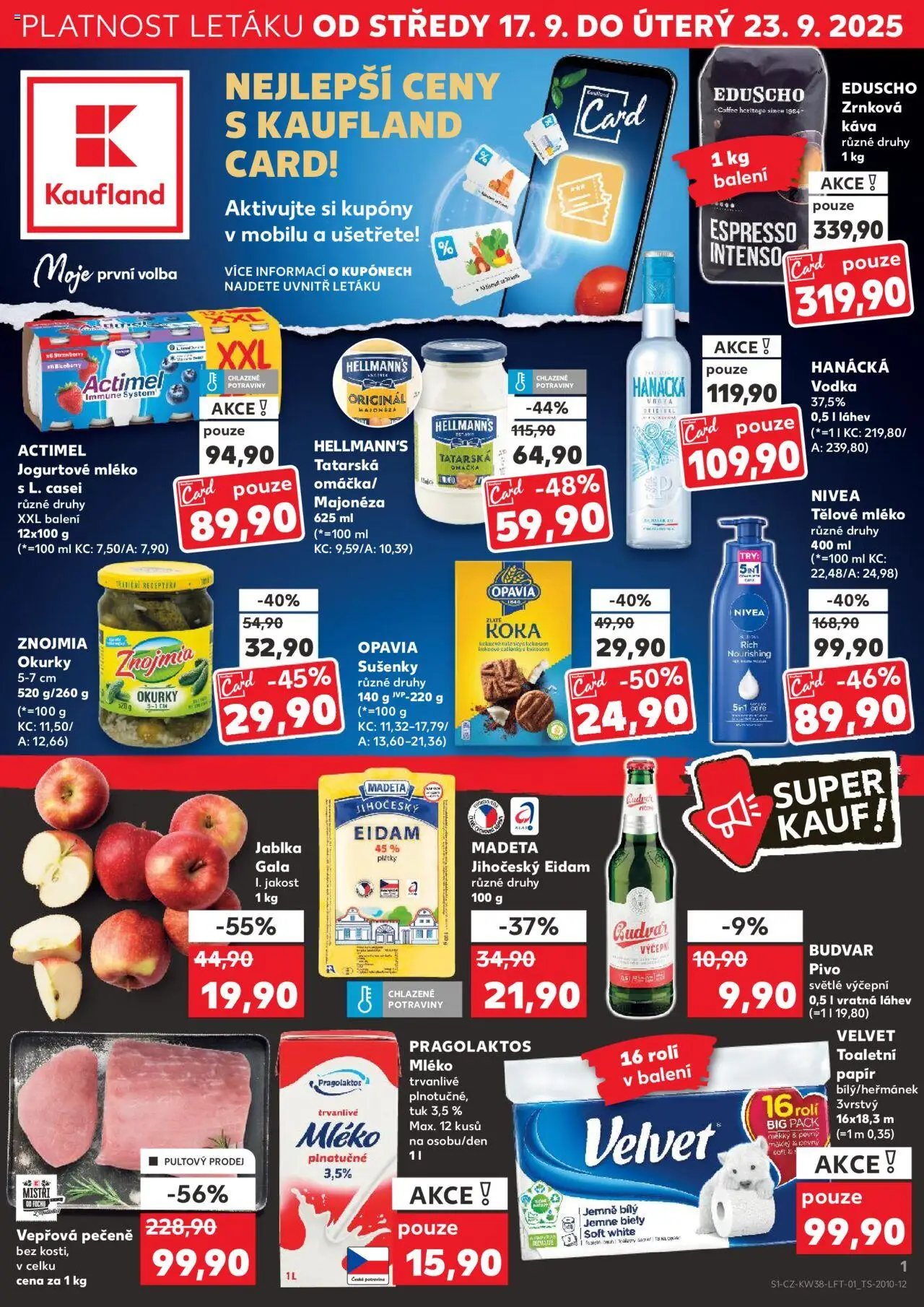 Kaufland leták - strana 1- platný od 17.09.2025