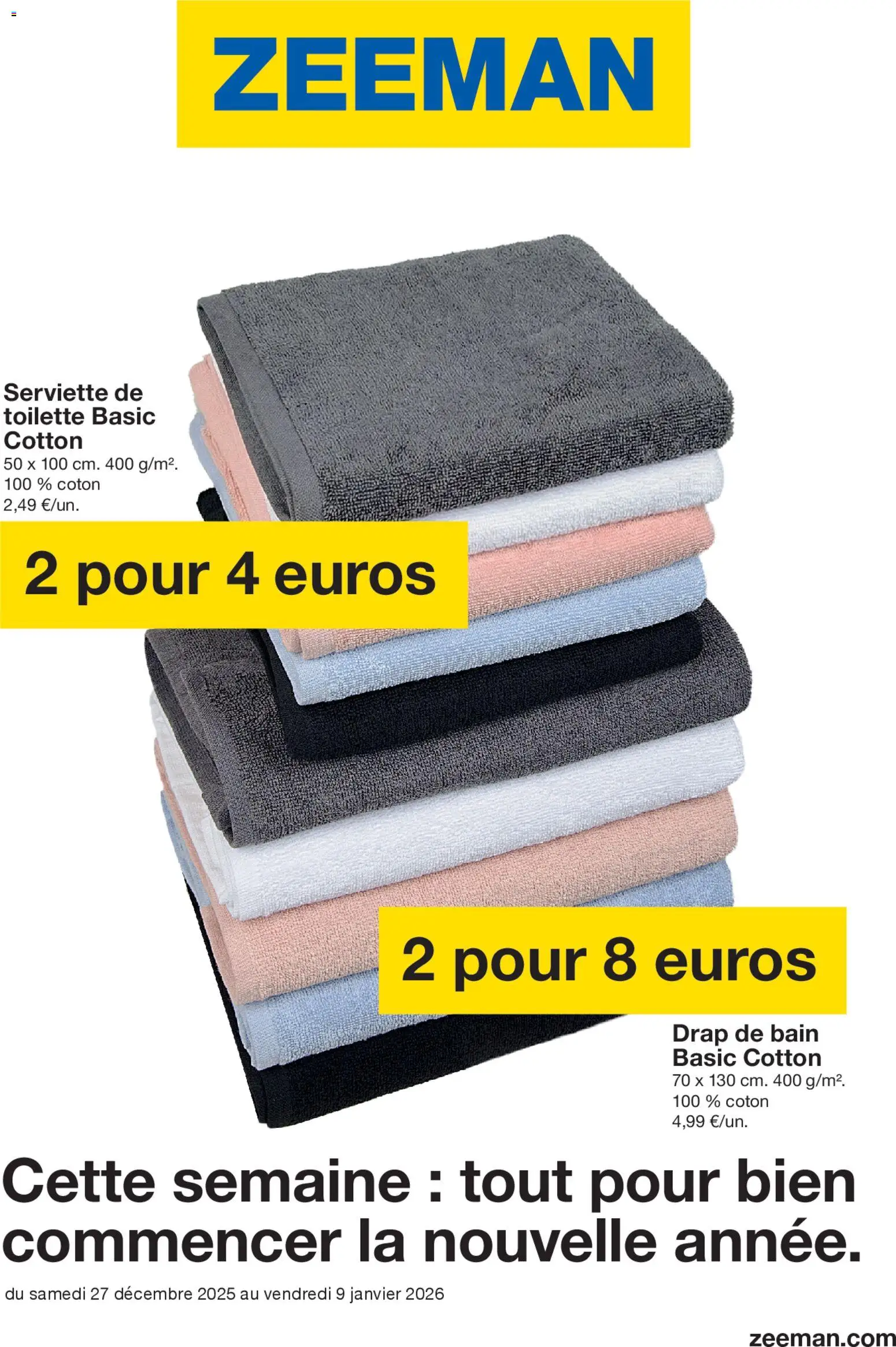 Zeeman catalogue Hiver - page 1 - valable à partir du 27/12/2025