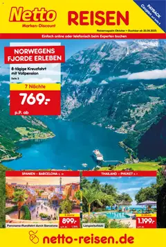 Vorschau Netto Reisen Prospekt 	 gültig ab 29.09.2025