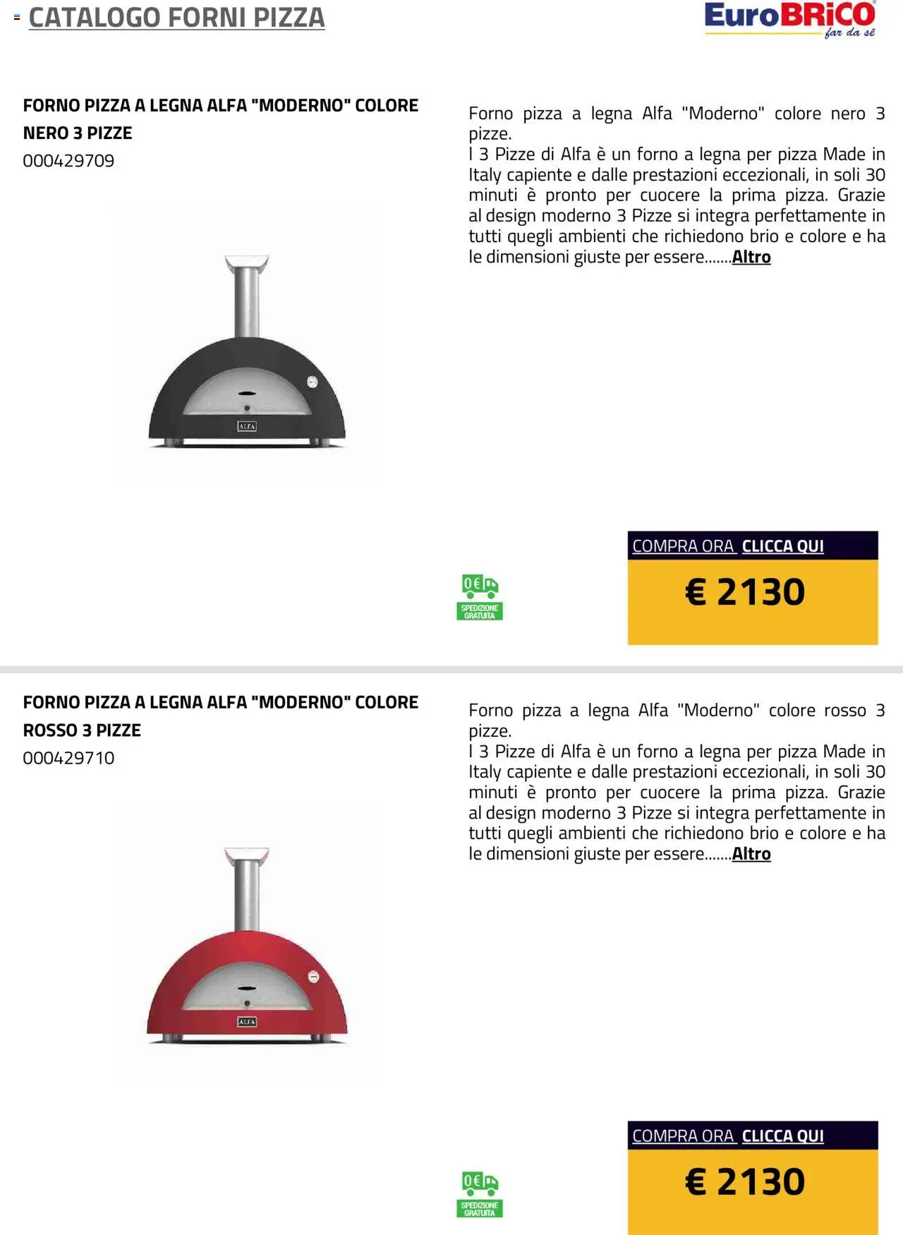 Eurobrico Forni Pizza catalogo - pagina 40 - valido dal 23/07/2025