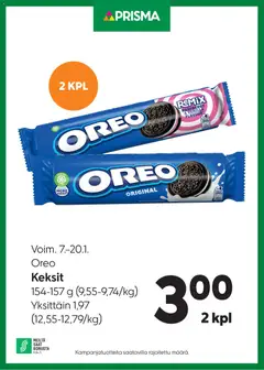 Esikatselu Prisma tarjoukset Oreo voimassa alkaen 07/01/2026