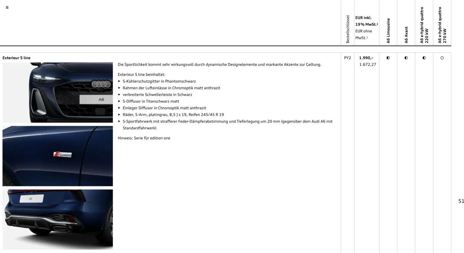 Audi A6 - Seite 51 - gültig ab 28.10.2025