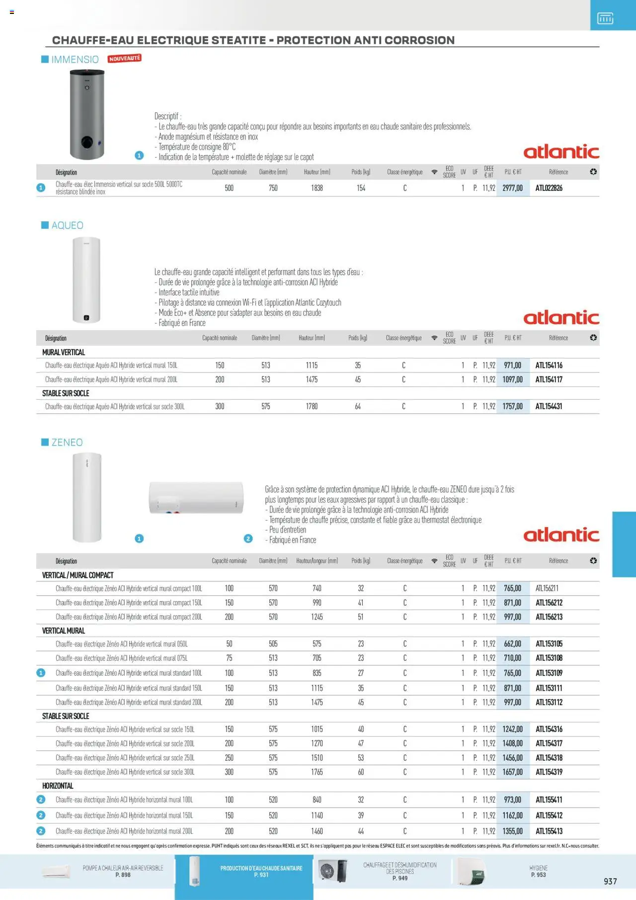 Rexel - Chauffage Électrique, ECS, PAC AIR-AIR Et Qualite De L´Air Interieur - page 143 - valable à partir du 16/07/2025