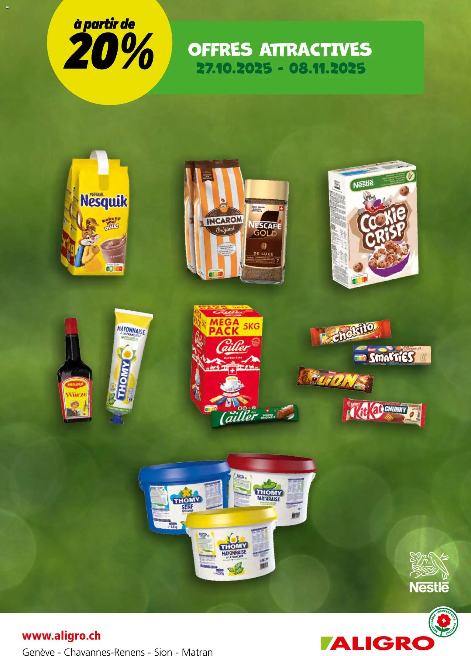 Aligro Offres Attractives Chavannes, Matran, Genève, Sion - Seite 1- gültig ab 27.10.2025