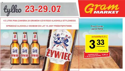 Podgląd Gram Market Gazetka - Niesłychanie Niskie Ceny ważny od 23.07.2025