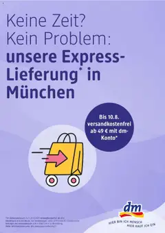 Vorschau dm drogerie - dm: Unsere Express-Lieferung in München! gültig ab 14.07.2025