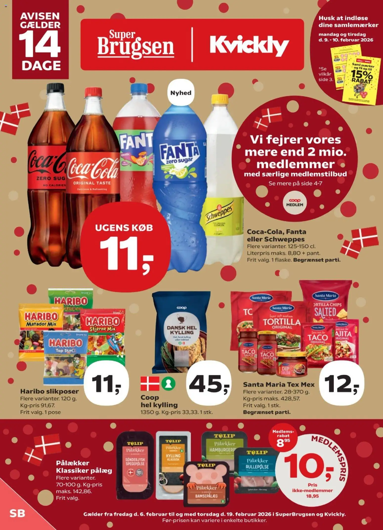 Super Brugsen - Tilbudsavis - side 1- gyldig fra 06/02/2026