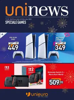 Anteprima Unieuro Games catalogo valida dal 22/11/2025