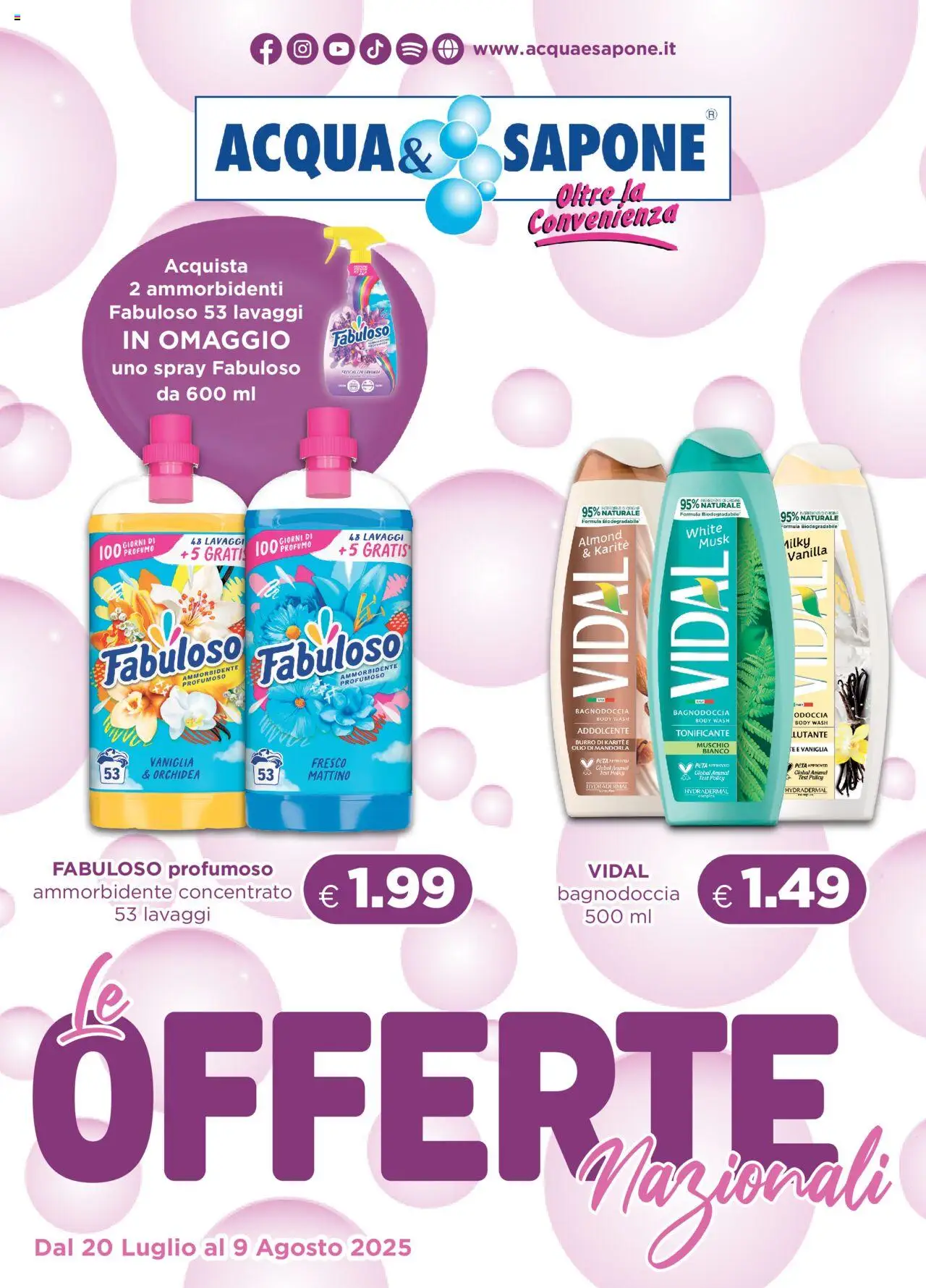 Volantino Acqua e Sapone	 - pagina 1 - valido dal 20/07/2025