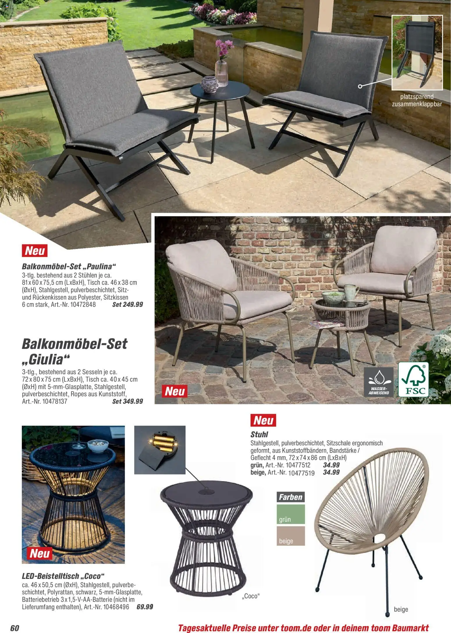 Toom Baumarkt  Gartenmöbel & Solar-Leuchten 2026 - Seite 60 - gültig ab 01.01.2026