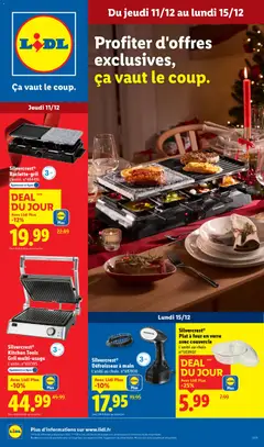 Aperçu LIDL catalogue les bonnes affaires de la semaine valable à partir du 11/12/2025