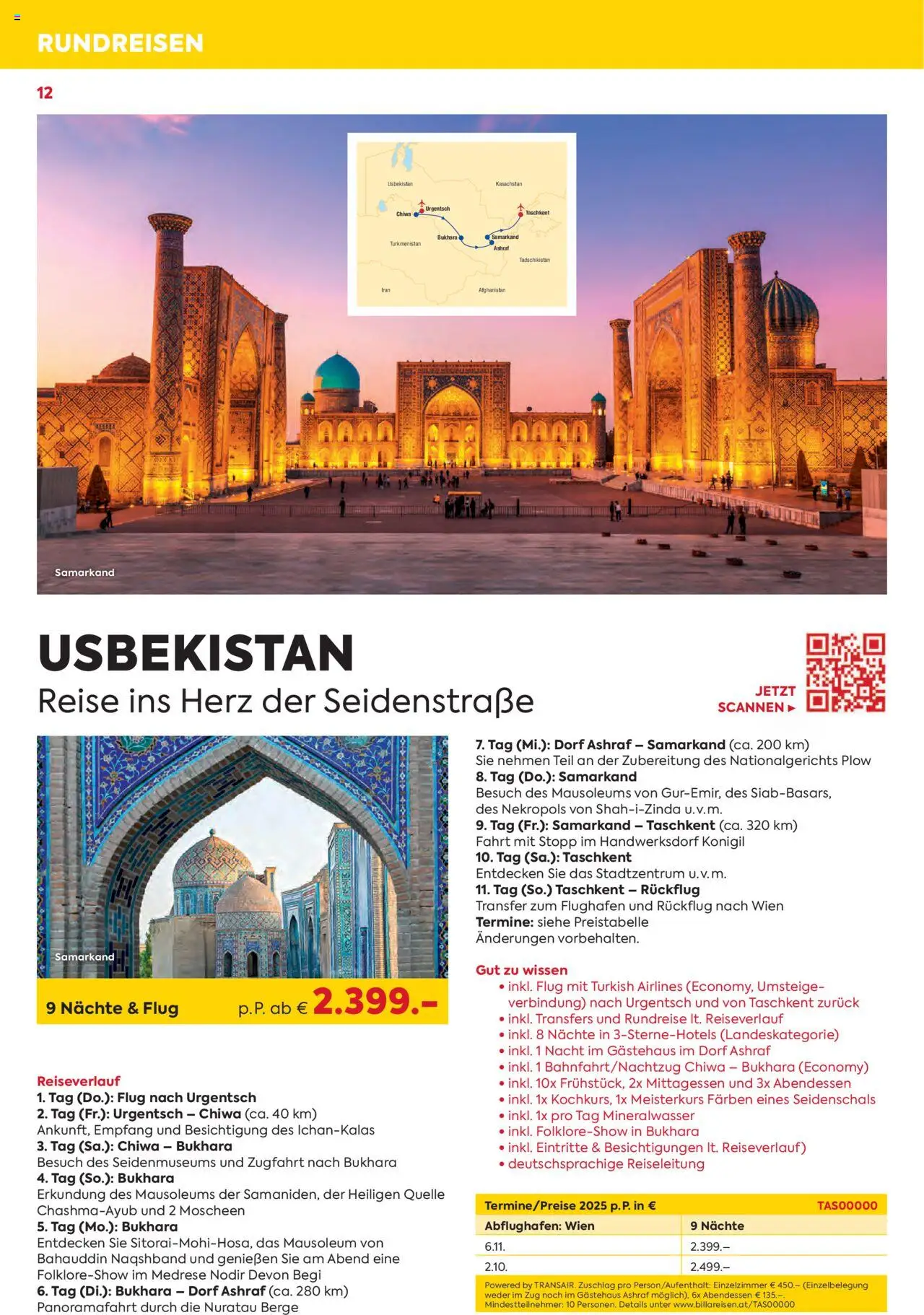 Billa Kreuzfahrten Rundreisen Erlebnisreisen 5/6 2025 - page 12- valid from 03.06.2025