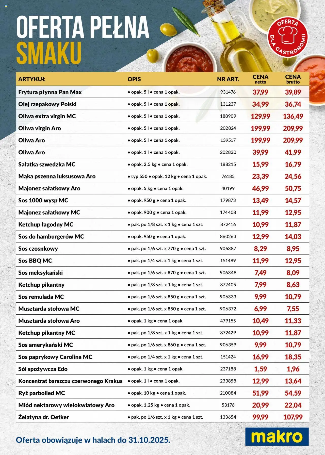 Makro Gazetka - Oferta pełna smaku - strona 1- ważny od 01.10.2025