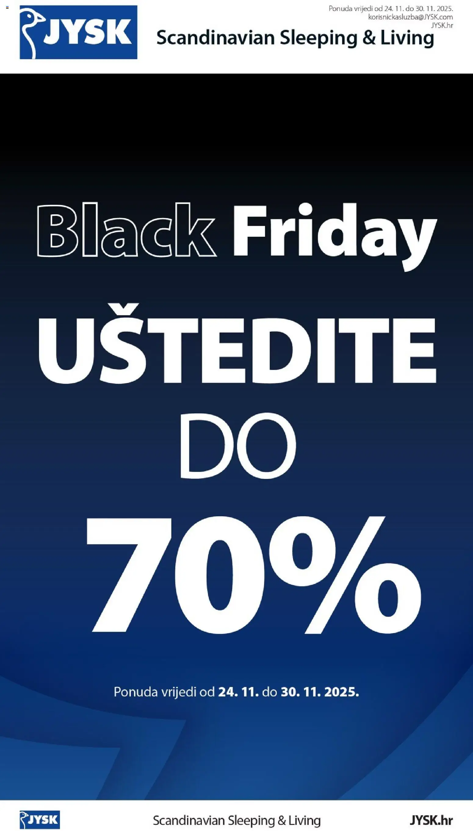 Black Friday JYSK - stranica 1- važeći od 24.11.2025